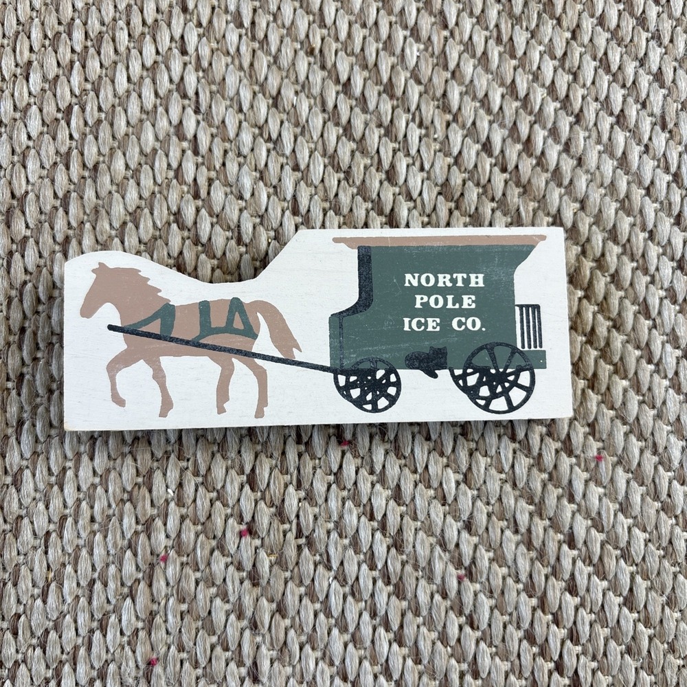 The Cats Meow Village North Pole Ice Co Delivery Horse And Buggy Retired